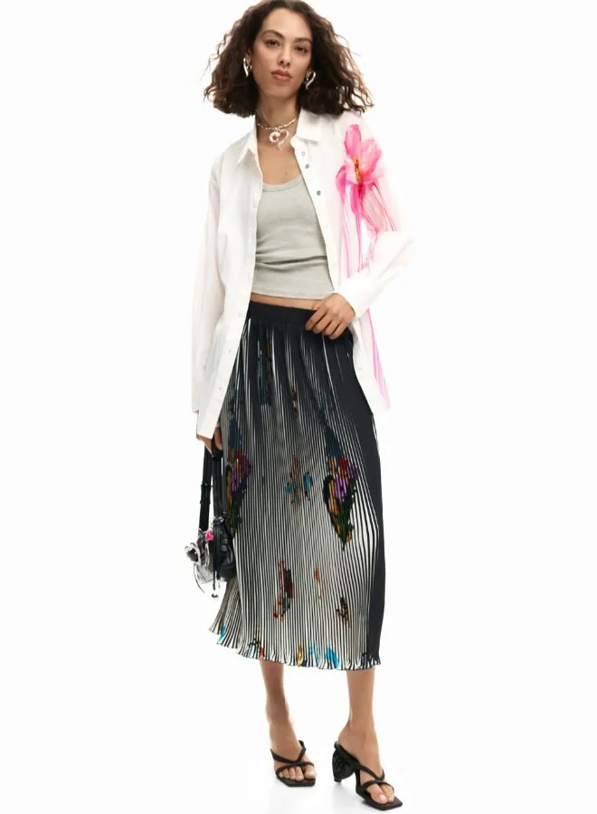 ديسيجوال تنورة ميدي ذات ملمس فني